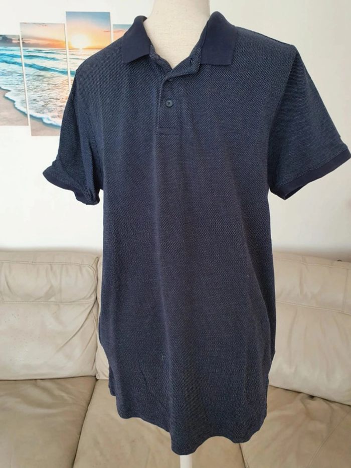 Polo bleu livergy bleu taille L 40 homme coton - photo numéro 2