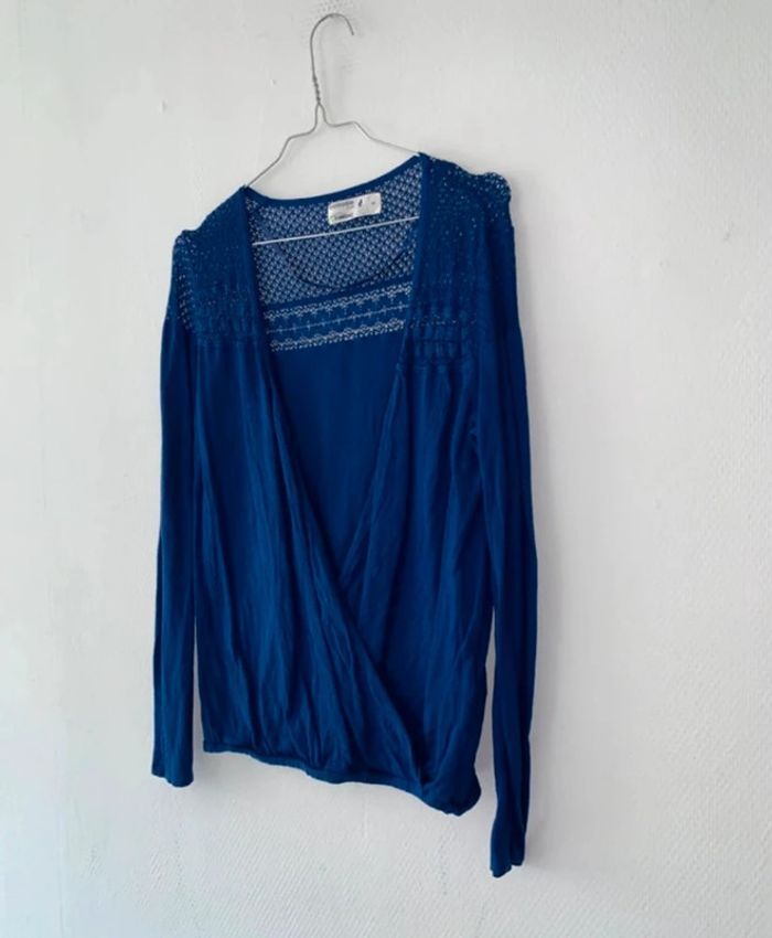 Blouse bleu femme taille 38 - photo numéro 4