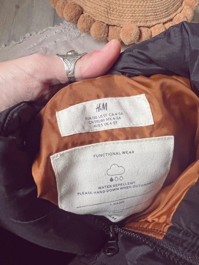 Manteau Doudoune chaude noire h&m neuve 110 - photo numéro 4