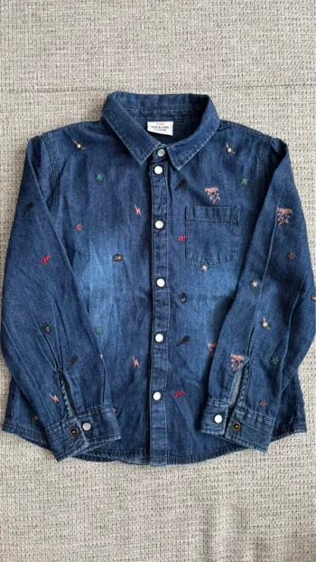 Chemise effet jeans