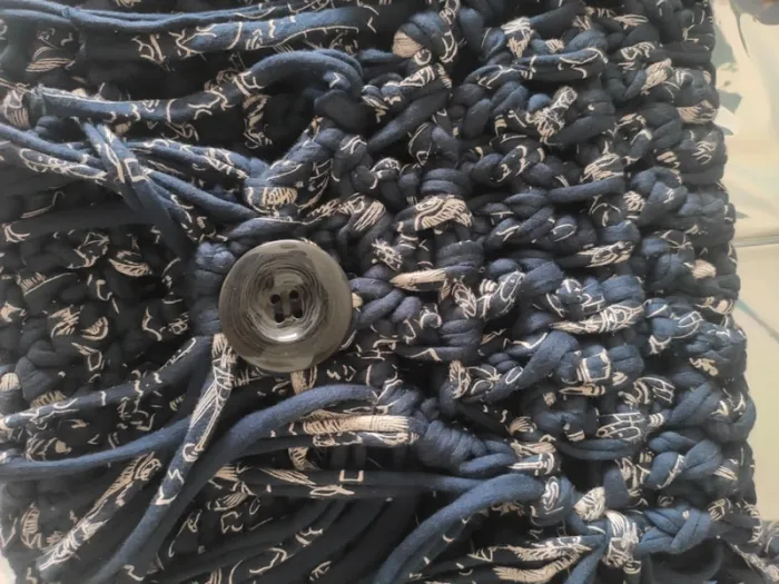 Sac tissé en chutes de tissu fait main Upcylcing - photo numéro 2