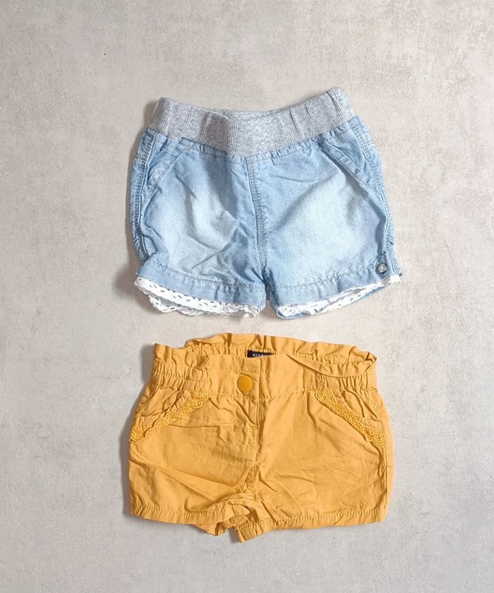 Lot de 2 shorts fille - 6 mois