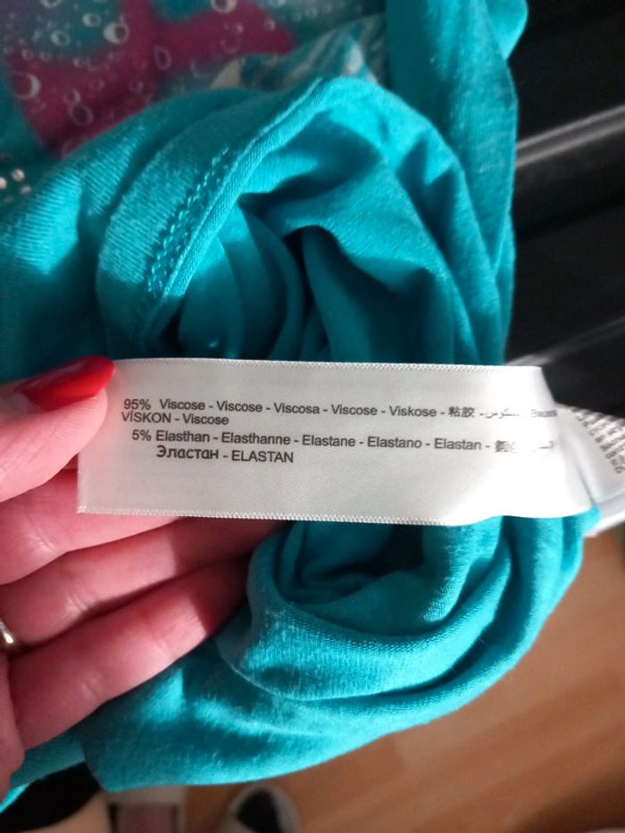 TEE SHIRT MC TURQUOISE FILLE "ORCHESTRA" - 10 ANS - n°08 - photo numéro 4