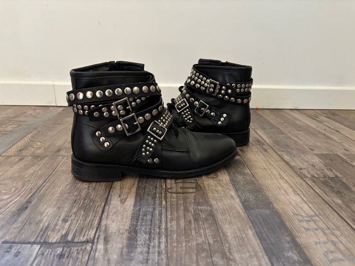 Bottines rock argentées Eden Shoes pointure 37