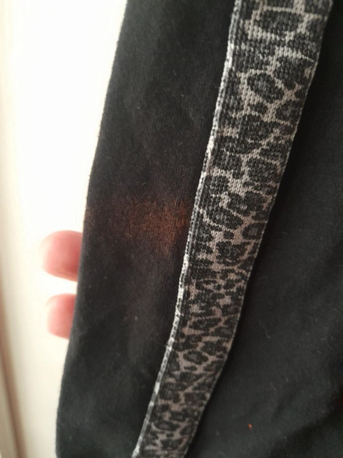 Legging noir bande léopard 🐆 - photo numéro 3