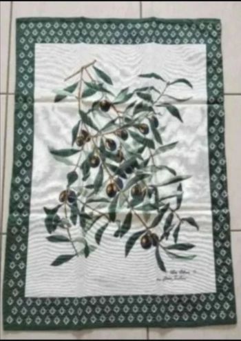 Torchon blanc et vert