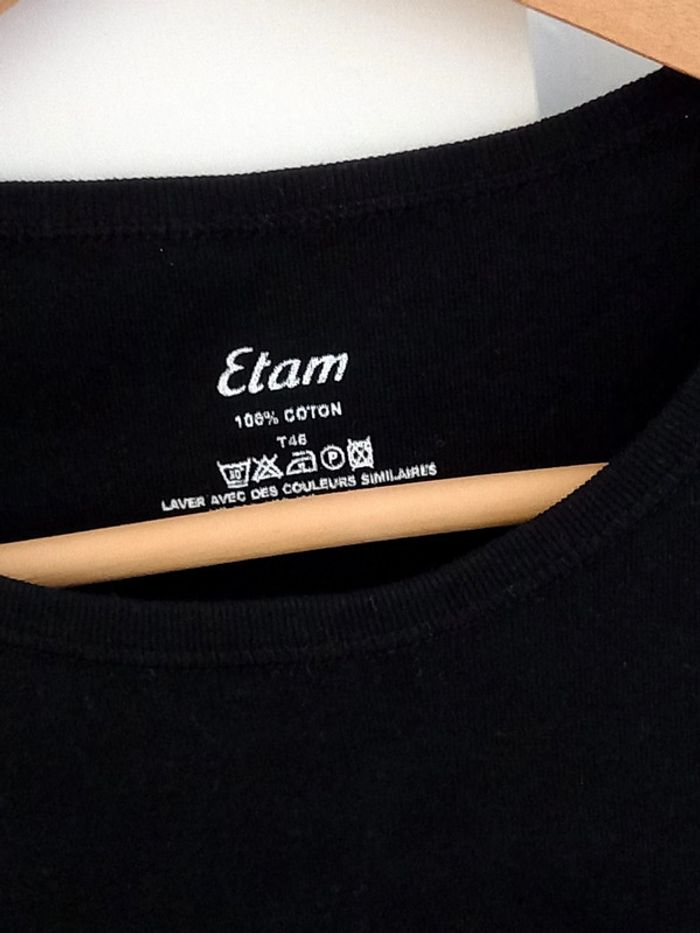 T-shirt noir - ETAM - (T. 46) - Neuf sans étiquette - photo numéro 2