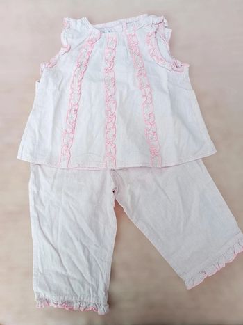 🔸 Ensemble Haut + Pantalon Rose Lin - Arthur et Félicie 18 Mois🔸