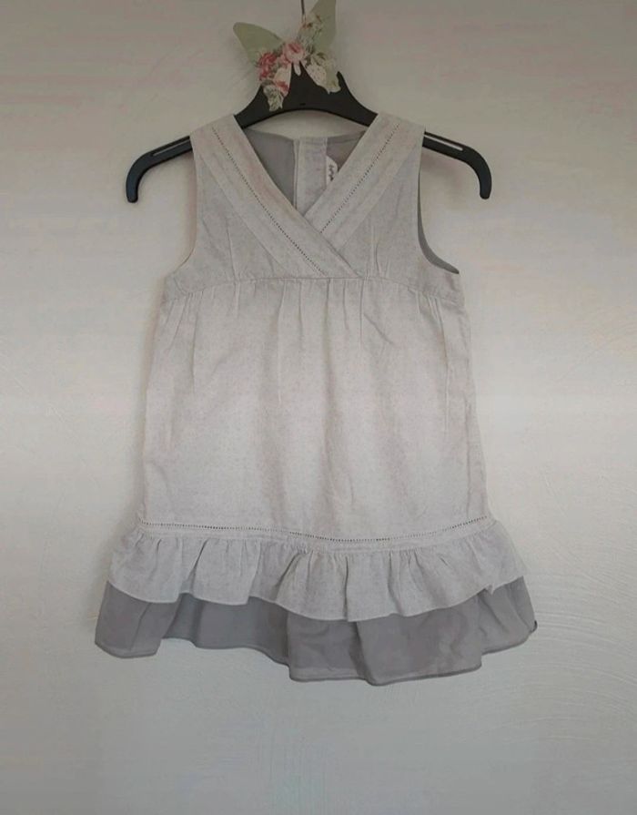 Robe ete ecru grise kiabi 5 ans