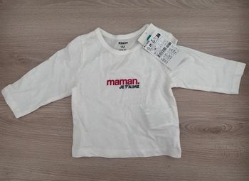Tee shirt Kiabi taille 1 mois