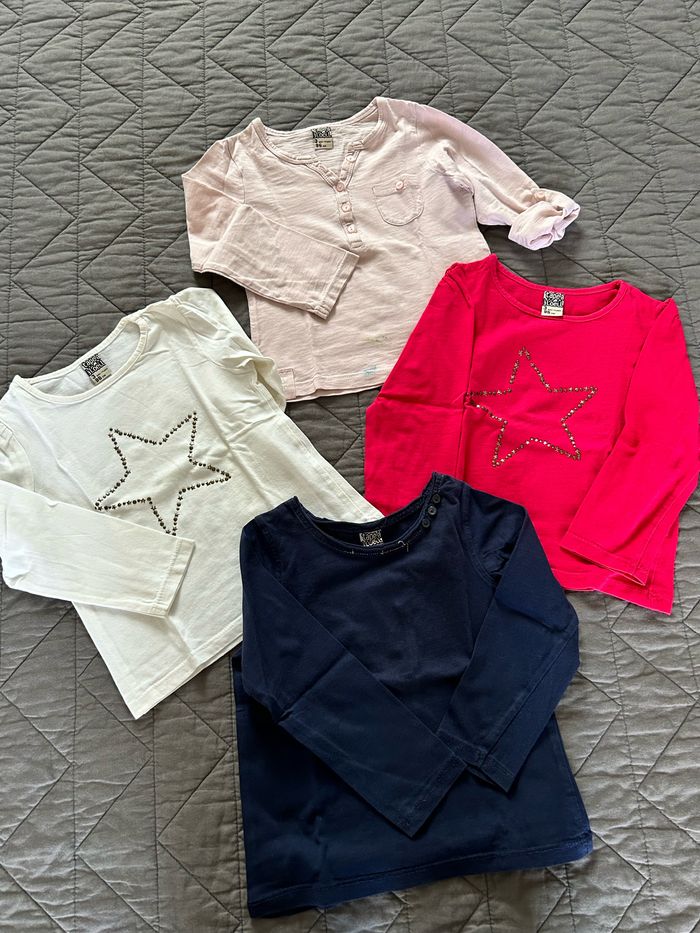 Lot de 8 t-shirts manches longues petite fille - photo numéro 2