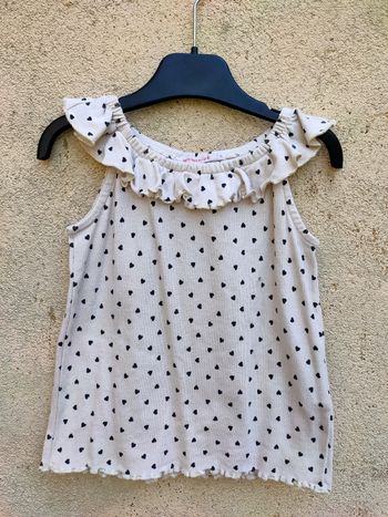 Débardeur petits cœurs Monoprix taille 5 ans