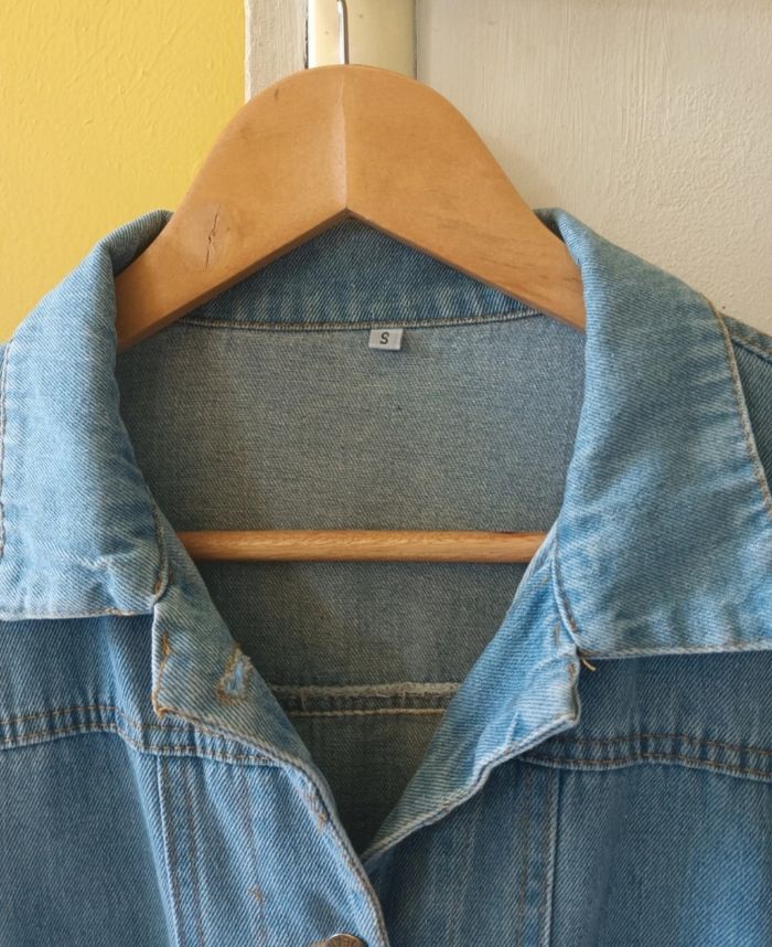 Veste en Jean Bleu Femme à Manches Longues & avec des Poches 💙🌾 - photo numéro 3