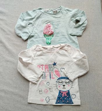 Lot de deux tee shirt manches longues