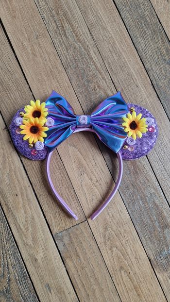 Serre tête princesse raiponce fleurs 