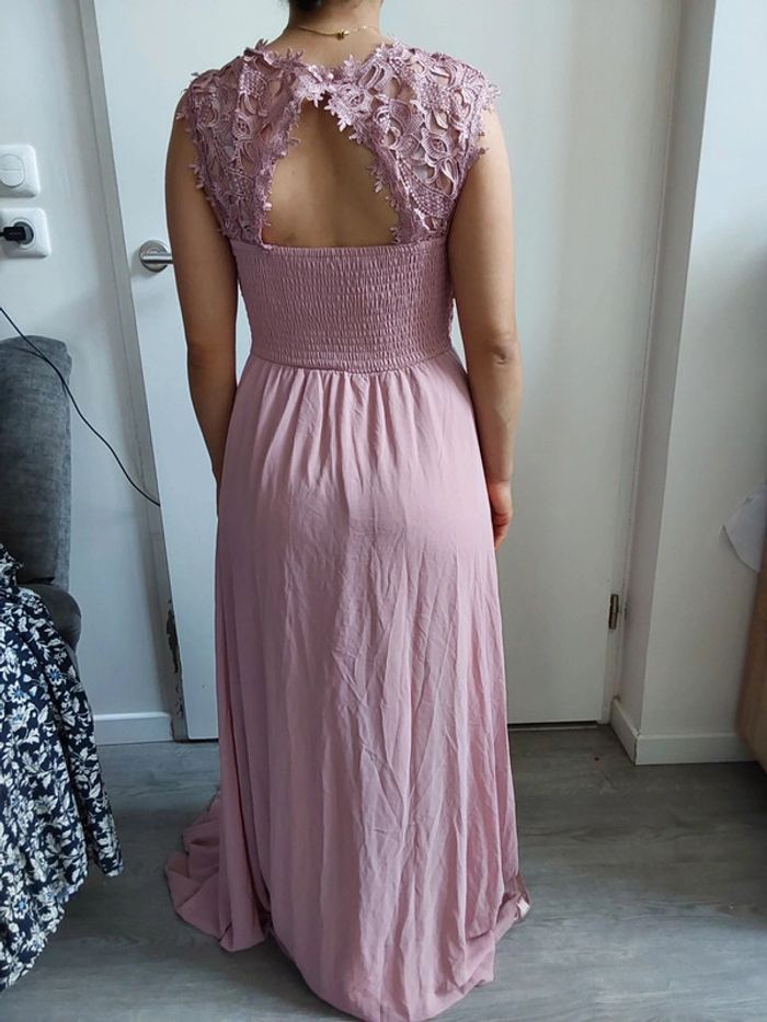 Robe soirée rose poudré - photo numéro 3