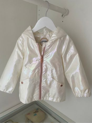 Coupe vent blanc fille 24 mois