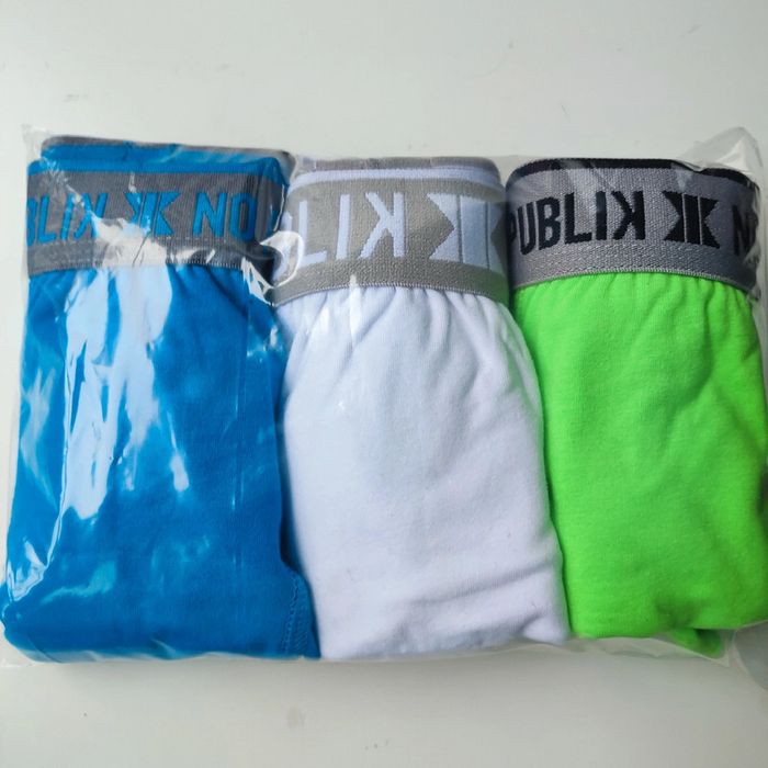Lot de 3 boxers en coton pour homme taille L, No Publik