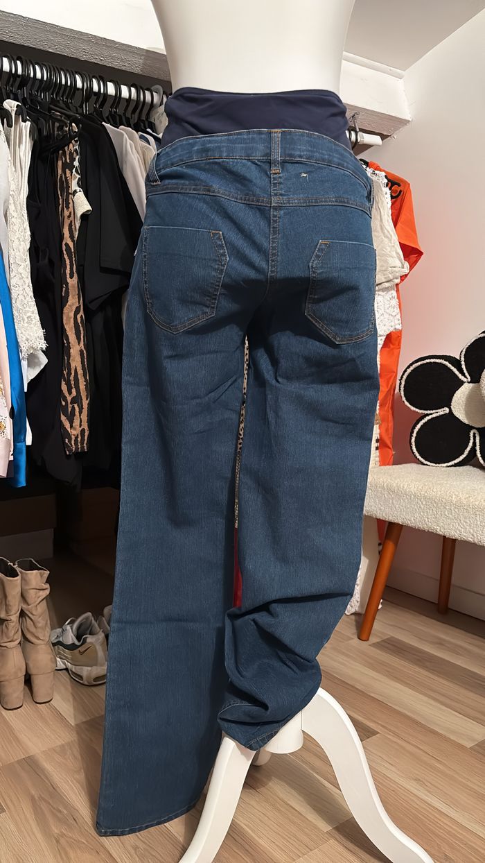 Jean de grossesse bleu brut Kiabi T38 - photo numéro 2