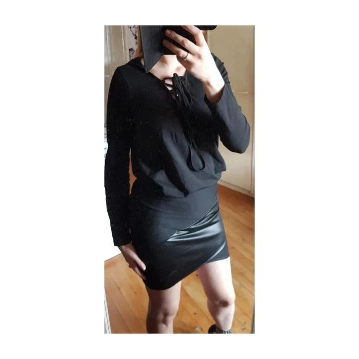 Mini jupe noire effet mouillé neuve Missguided T36 - photo numéro 4