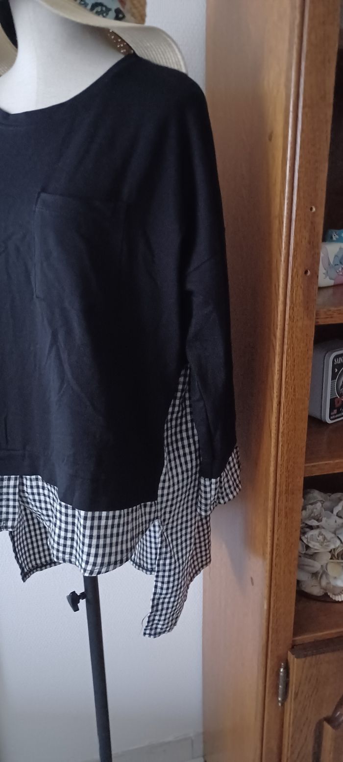 Très joli pull chemise court devant et long dernier femme T U - photo numéro 2