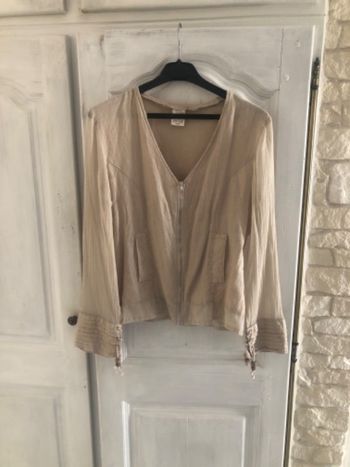 Chemise veste beige