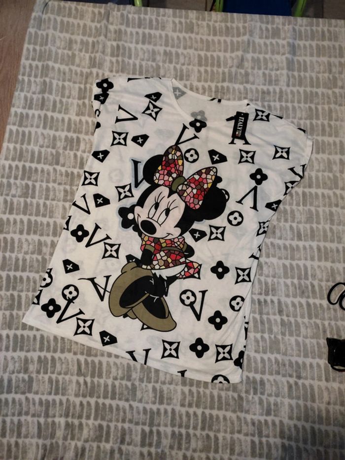 Tee-shirt long large tunique robe Minnie Disney 38 40 - photo numéro 1