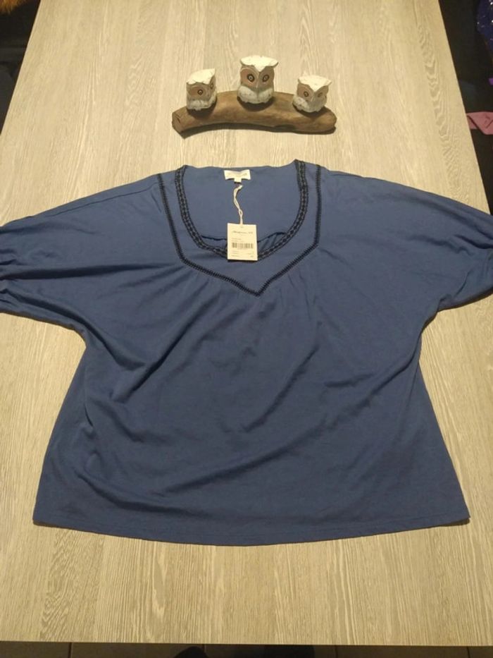 Maillot manches courtes maison 123 bleu marine taille m - photo numéro 1