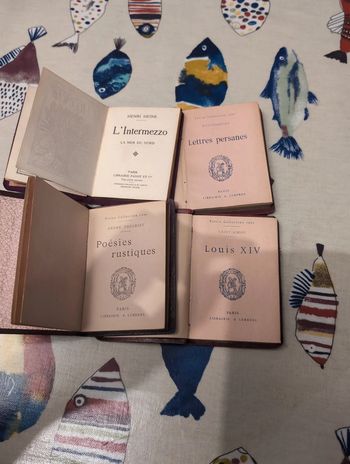 Lot livres petite collection rose