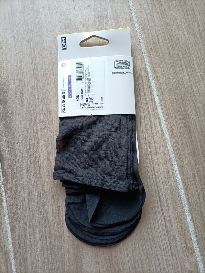 2 paires mi bas femme noir Dim spécial talons hauts semelles antidérapantes 15D taille 35/41 neuf étiquette - photo numéro 2