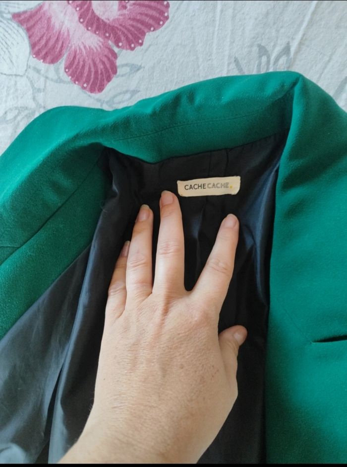 Veste blazer femme 38 verte Cache cache - photo numéro 5