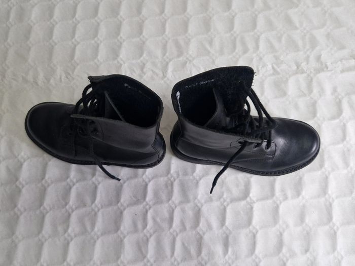 Rangers  / Boots , noir  , cuir véritable  , femme  , taille 38 - photo numéro 6