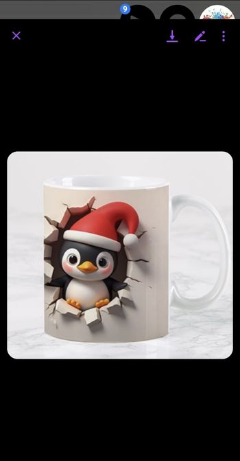 Mug pingouin Noël