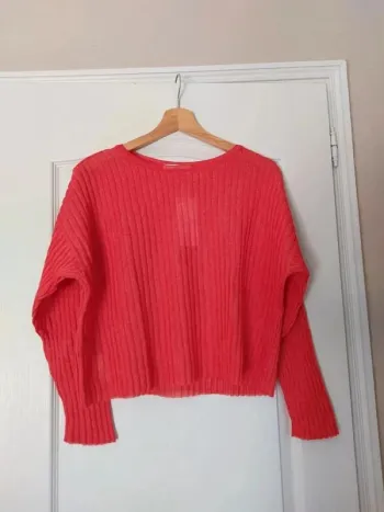 Pull-over maille côtelée