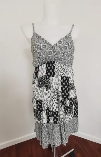 Robe imprimée noire et blanc 36