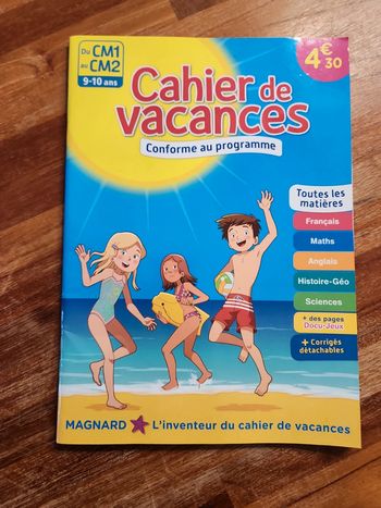 Livre : cahier de vacances