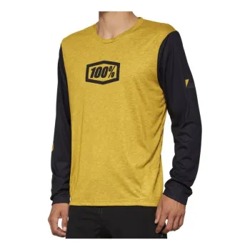 Maillot Cycliste 100 Percent Airmatic Sp22 Manches Longues Jaune/Noir Taille M Neuf