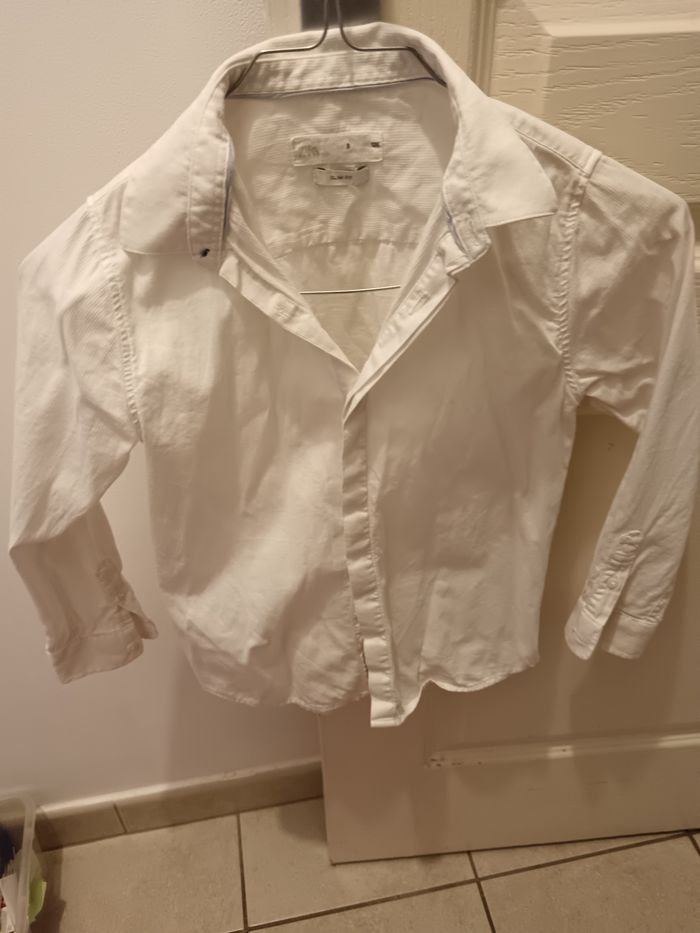 Chemise blanche manches longues 8 ans