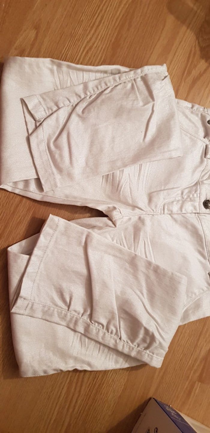 Lot pantalons jeans blancs 12 ans Okaidi - photo numéro 5