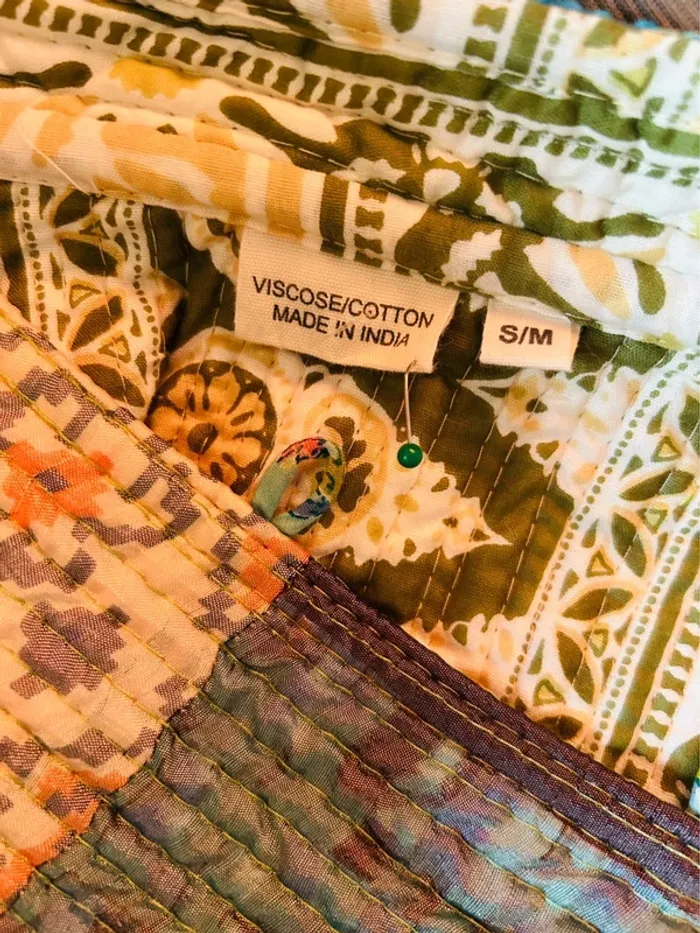 🌿🦋Veste matelassée patchwork ethnique boho multicolore made in India hippie quilted jacket🌷🌿 - photo numéro 17