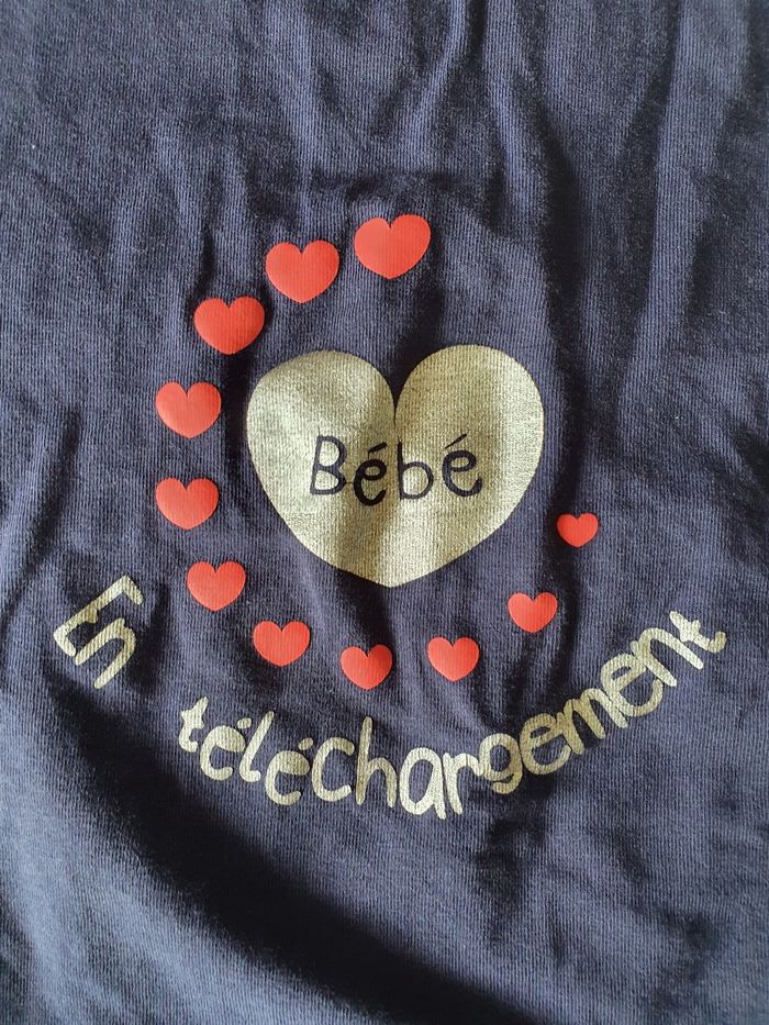 T-shirt grossesse taille L kiabi - photo numéro 2