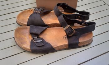 Sandales cuir noir Plakton 39