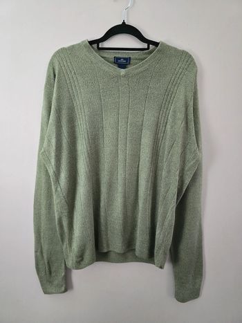 Pull col rond Dockers vert sauge en maille texturée homme taille L
