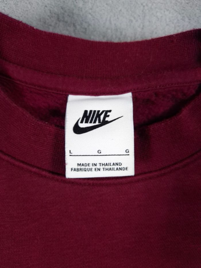 Sweat Nike Club Fleece Crewneck Pull col rond - Bordeaux logo brodé - Taille L Hommes - photo numéro 5