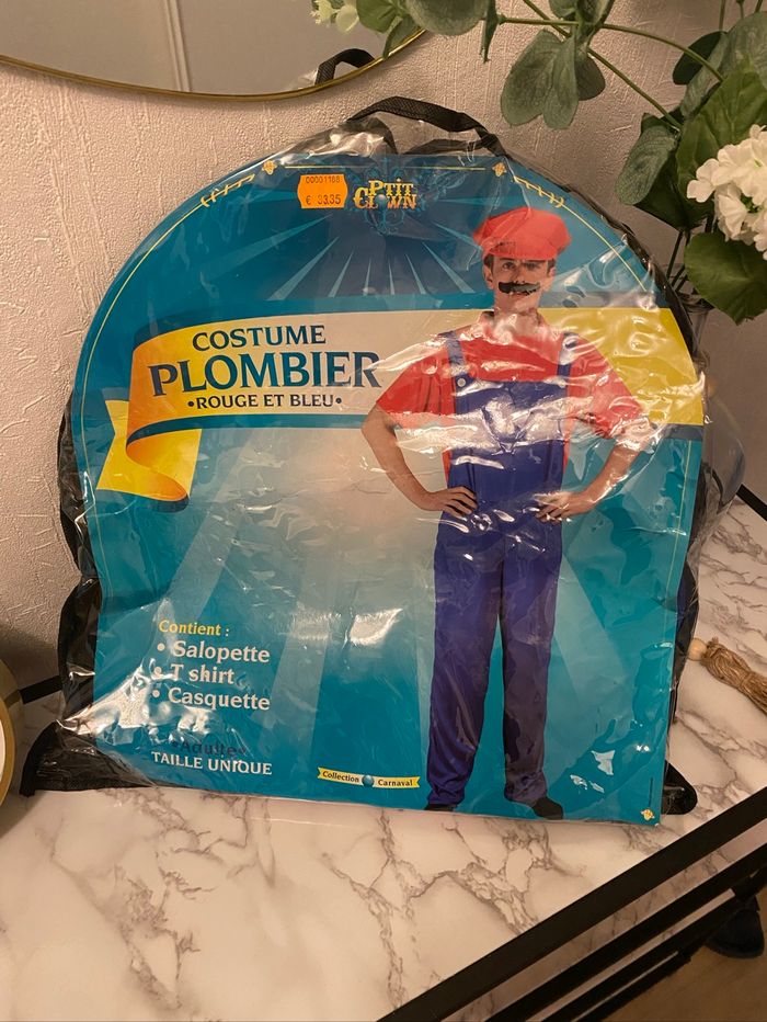 Déguisement plombier Mario neuf Halloween