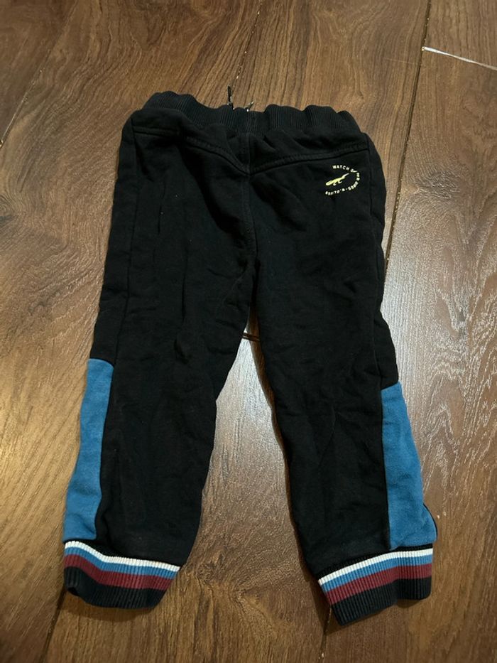 pantalon jogging en coton noir et bleu s.oliver 92 cm - photo numéro 2