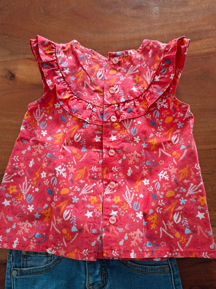 Ensemble blouse et short 2 ans - photo numéro 3