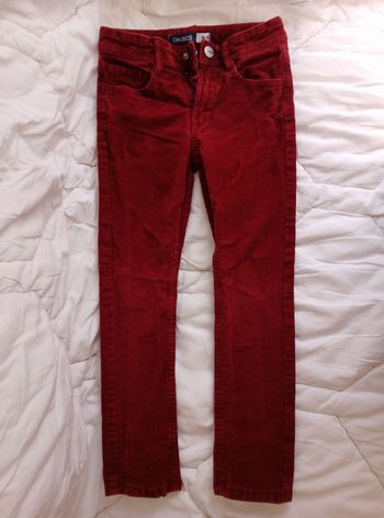 Pantalon 6 ans Okaïdi velours côtelé bordeaux