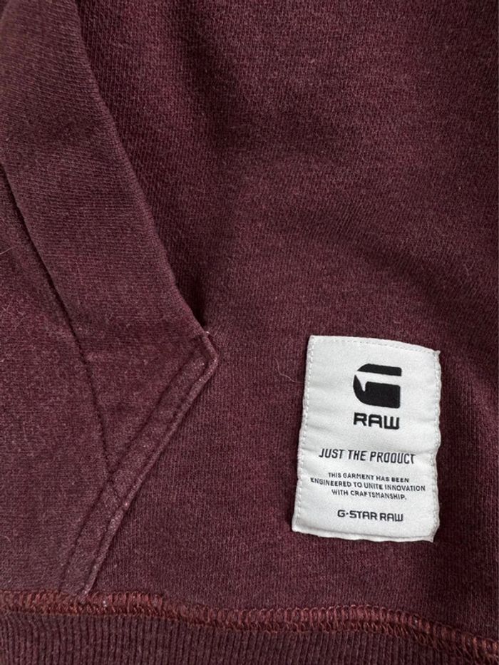 Sweat à capuche/Hoodie bordeaux G-Star Raw taille M - photo numéro 7