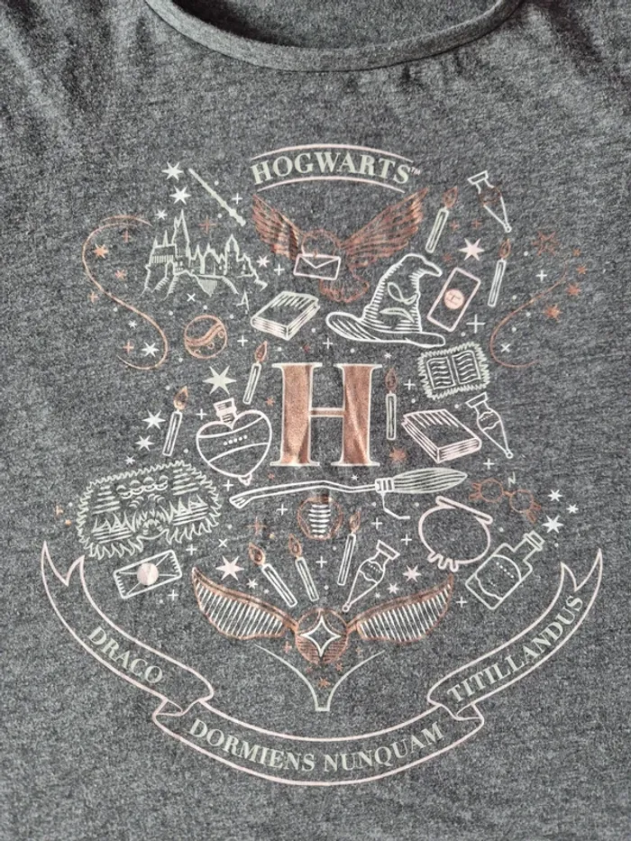 T-shirt Harry Potter gris chiné - photo numéro 2